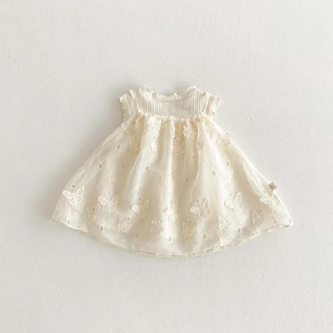 Girls' Korean Version Summer New 2025 Cute Bow Suspender Doll Shirt, Children's Stylish Embroidered Sweet Top
